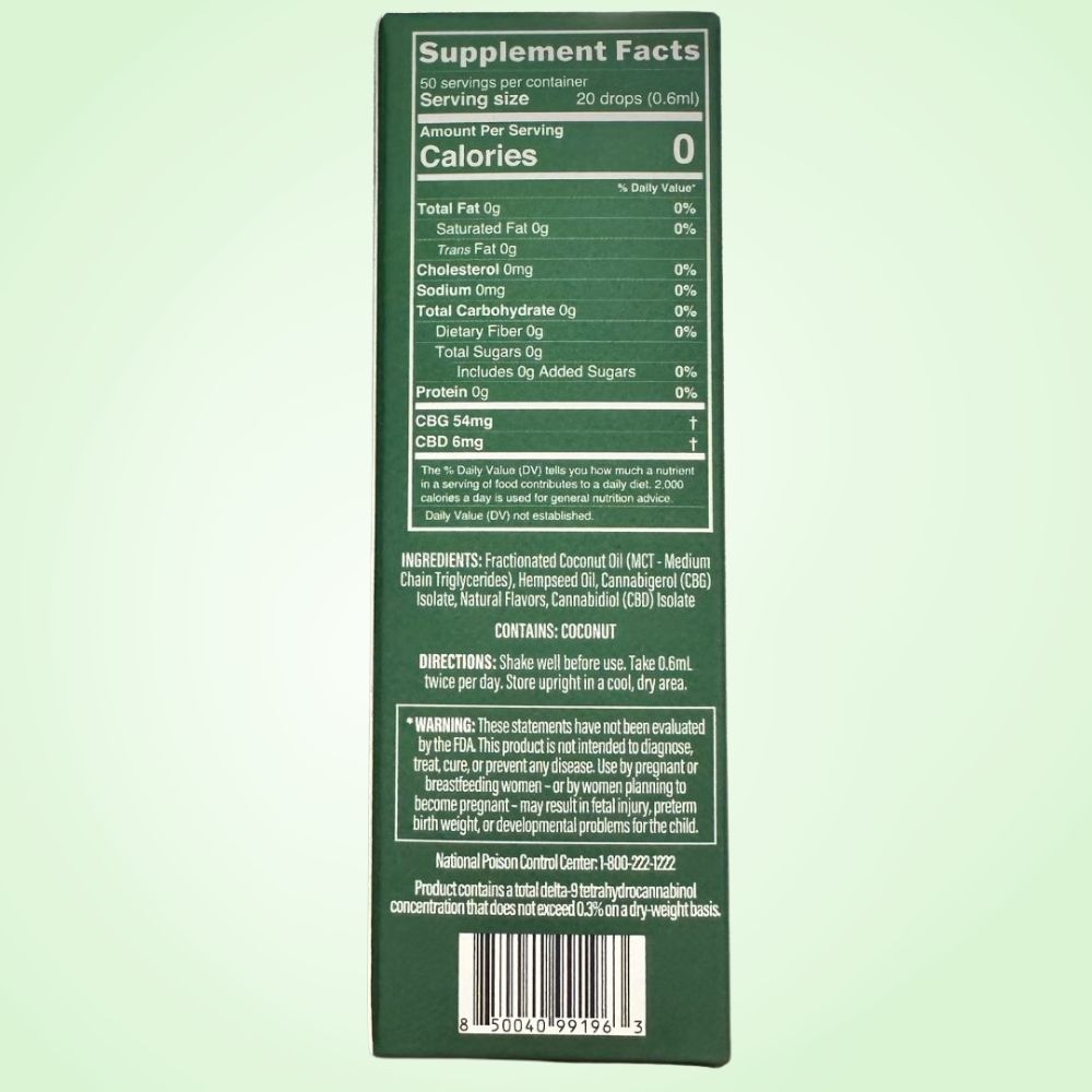 All Natural Focus CBG Tincture