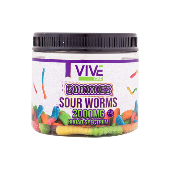 cbd sour gummy worms 2000 mg broad spectrum